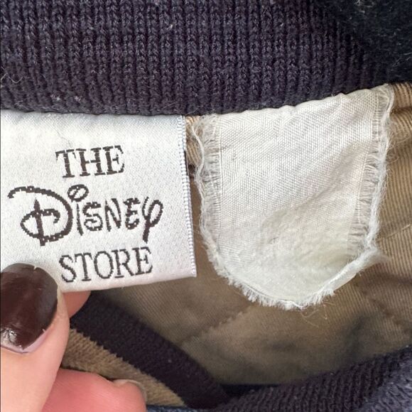 Disney Vintage Mickey Mouse 1928 Varsity "MOM" Embroidered Denim Bomber Jacket - Picture 9 of 9